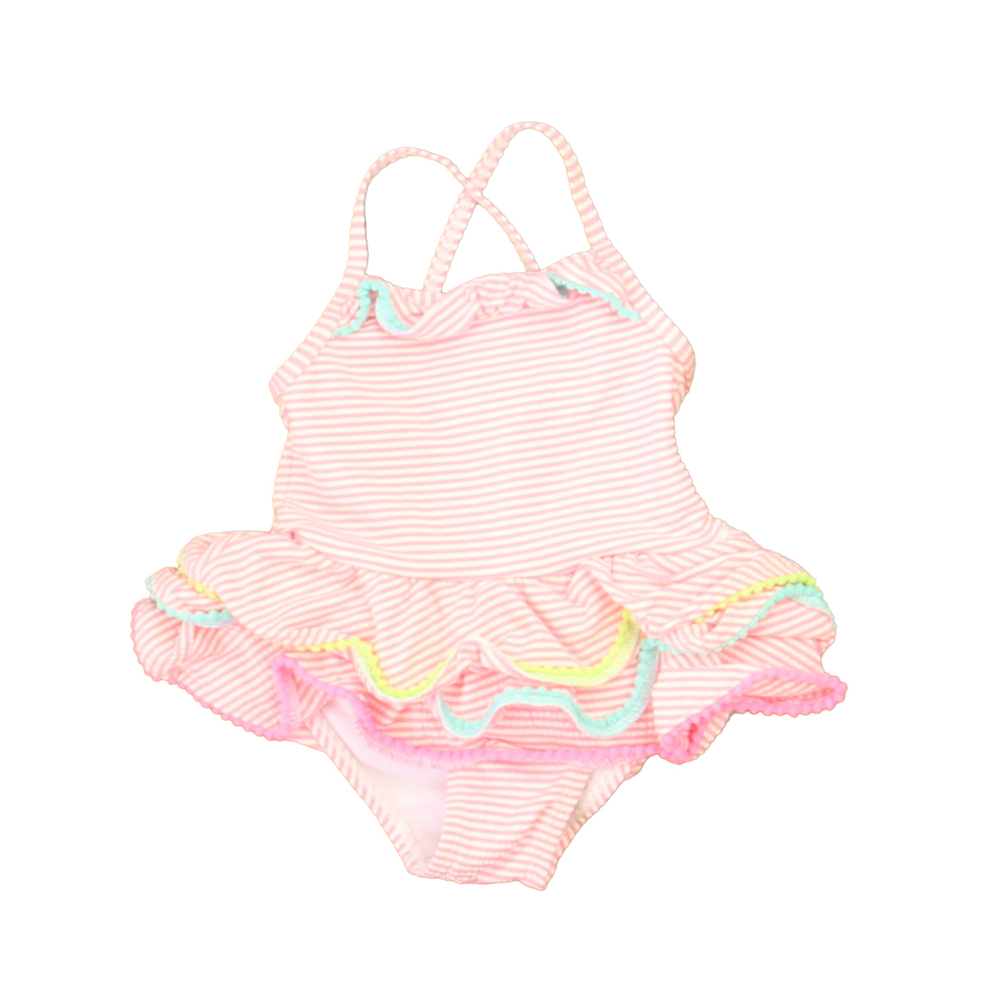 Wetsuit Club Girls Pink | White 1-piece Swimsuit size: 12 Months
